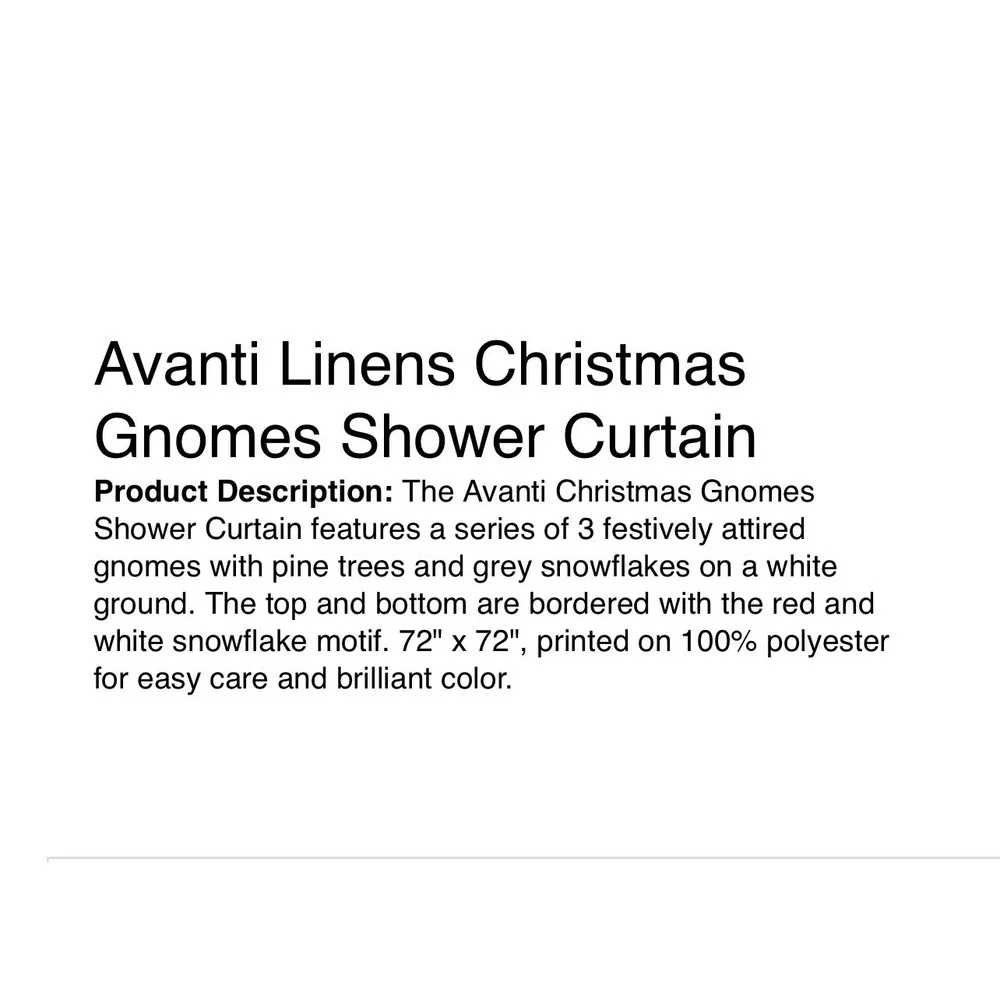 Christmas Gnomes Shower Curtain 72